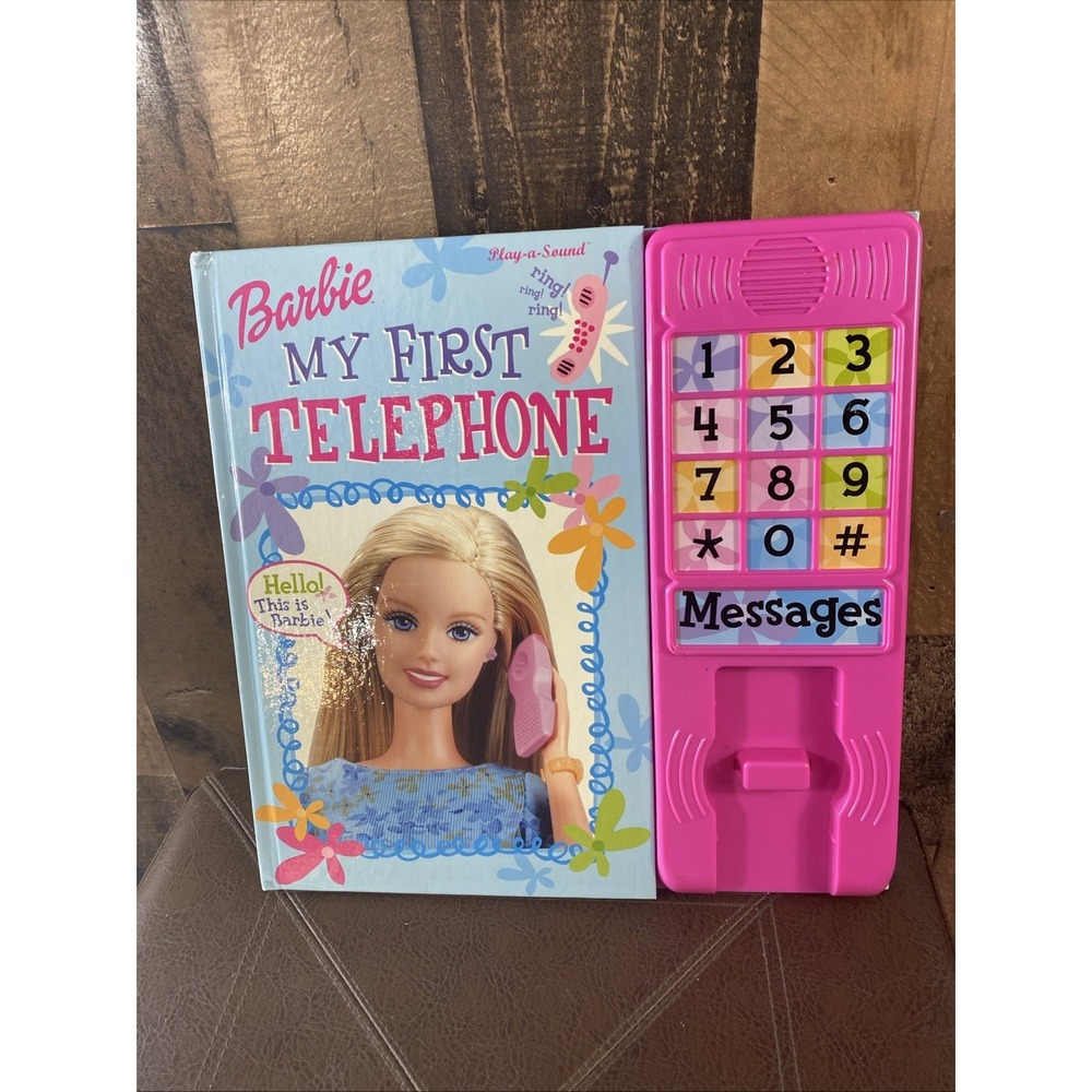 Vintage 2003 Barbie My First Telephone Play-a-Sound Book ONLY - NO PHONE
